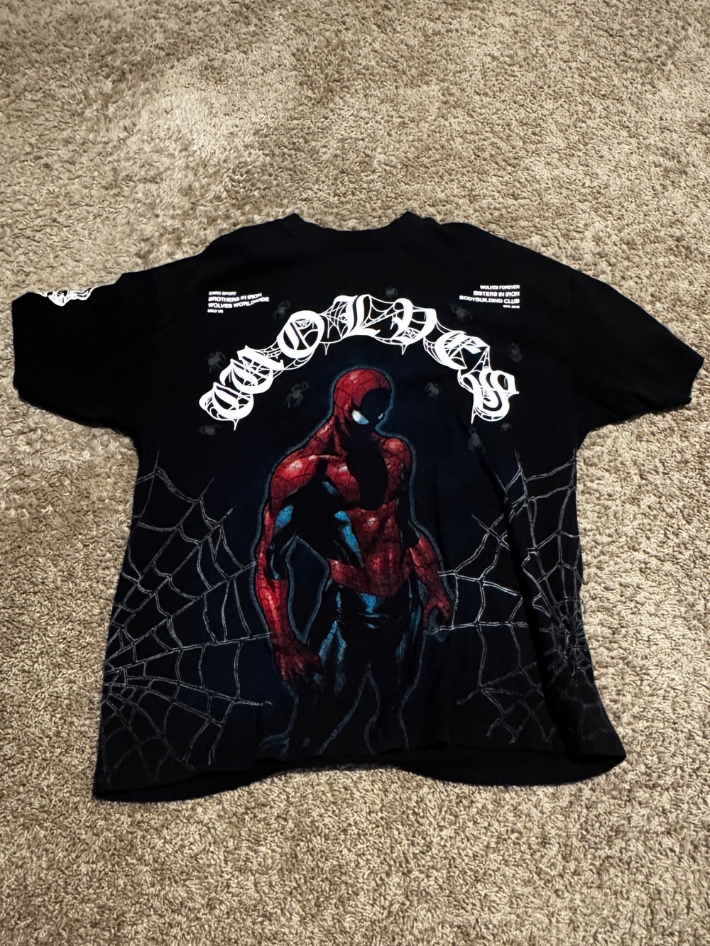 Black Spider-Man Graphic Tee - Men's Short Sleeve Shirt